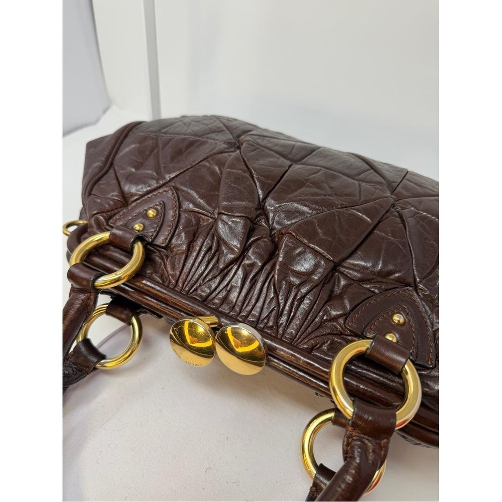 Marc Jacobs Espresso Chocolate Brown Patchwork Quilted Leather Vintage Stam Bag - Picture 17 of 17